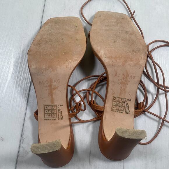 Alohas Women's 38 Bellini Sandal Heel Strappy Leather - Picture 7 of 9